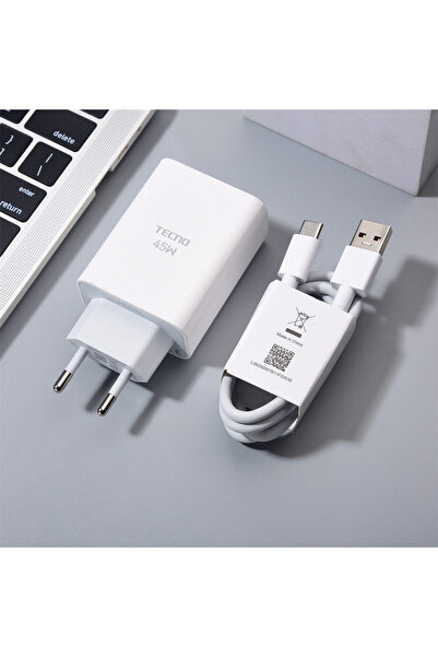 TECNO 45 (WATT) Hızlı Şarj Aleti Adaptörü Kablo Seti