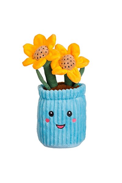 OEM Plush Flower Pot Toy with Sunflower Ø12x27cm