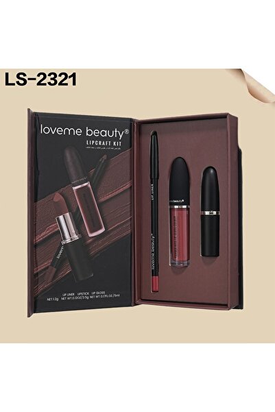 LOVEME BEAUTY The complete lip makeup set includes a lip liner, matte lipstic...