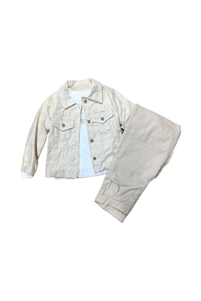 MODA AÇELYA Girl's Linen Suit with Jacket