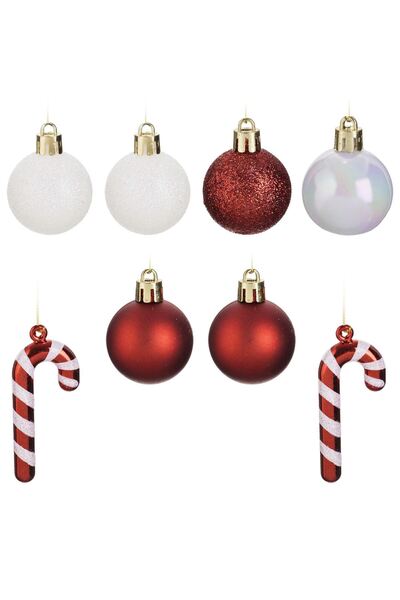 OEM Set Ornamente de Craciun Globuri Candy & Bastonase Ø8cm - 8buc