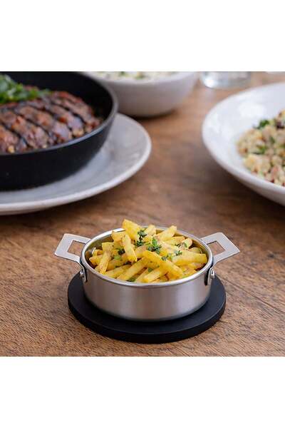 OEM Metal Serving Bowl with Handles Ø12x4.5cm