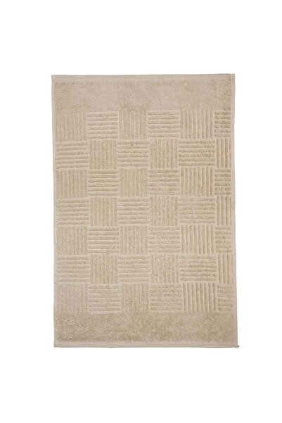 OEM Beige Cotton Kitchen Towel with Embossed Stripes 60x40cm