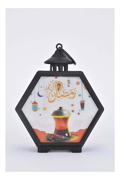 Fun Moment فانوس رمضاني مزخرف بتصميم عتيق وإضاءة خافتة آمنة لغرف النوم (اختيا...