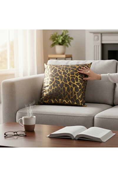 Smarto relax Tekli Desenli Dekoratif Dolgulu Kırlent 47x47 cm