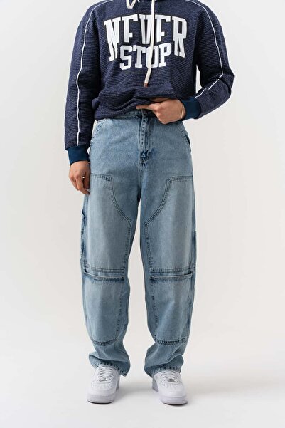 go gang own Grindcore Pocket Detailed Baggy Jean Trousers