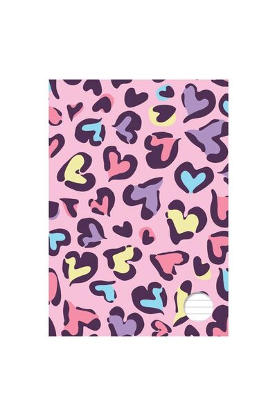 OEM Student Notebook A4 Dictando Pink Cover with Hearts - 40 Sheets