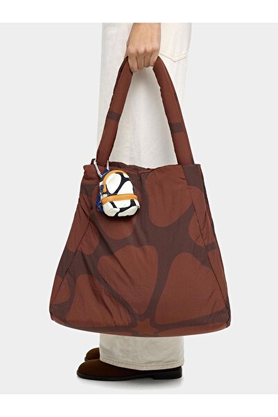 PARFOIS Charmlı Desenli Teknik Kumaş Shopper Çanta