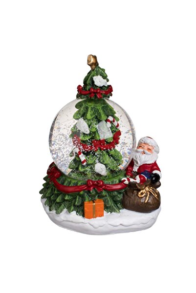 OEM Glob de Zapada Muzical de Craciun Mos Craciun cu Sac & LED 11x10x16cm