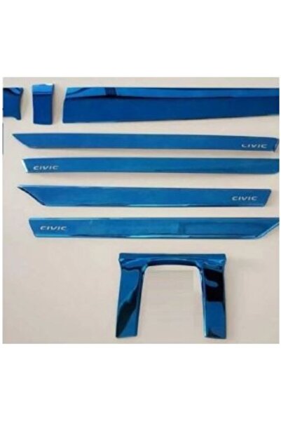 OLED GARAJ CİVİC FC5 İÇİN UYUMLU MAVİ RENK İÇ KONSOL İNER SET 8 PARÇA