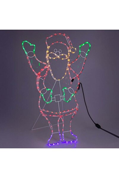 OEM Figurina Mos Craciun din Furtun Luminos cu LED 66x94cm - Multicolor