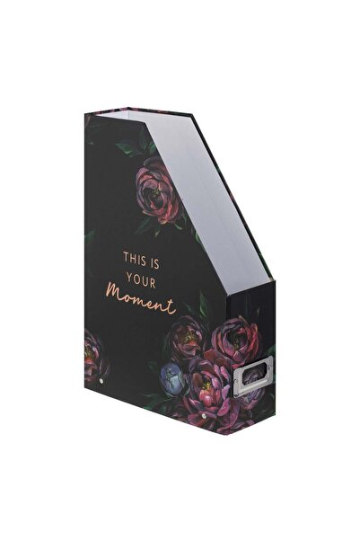 OEM Black Purple File Holder with Message & Metal Label Holder 24x8x33cm