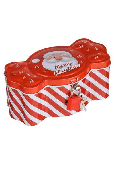 OEM Pusculita Metalica de Craciun Candy Mos Craciun 14,8x8x6,5cm