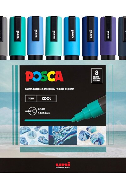 Innovium Σετ μαρκαδόρων Innovium™ Posca 5M, 8 μπλε και πράσινες αποχρώσεις, μ...