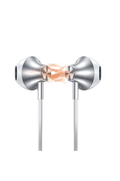 OEM Casti Audio Handsfree Metalice Magnetice Argintii cu Microfon I-JMB