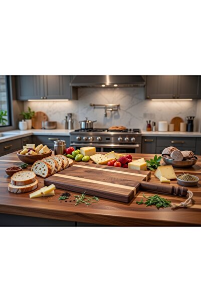 Unichrome لوح عرض وتقديم مقاس 34 × 23 من خشب الجوز الصلب