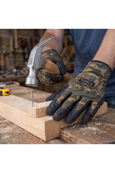 OEM Latex Garden Gloves with Army Pattern No.10