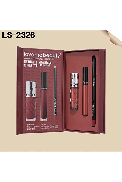 LOVEME BEAUTY The complete lip makeup set includes a lip liner, matte lipstic...