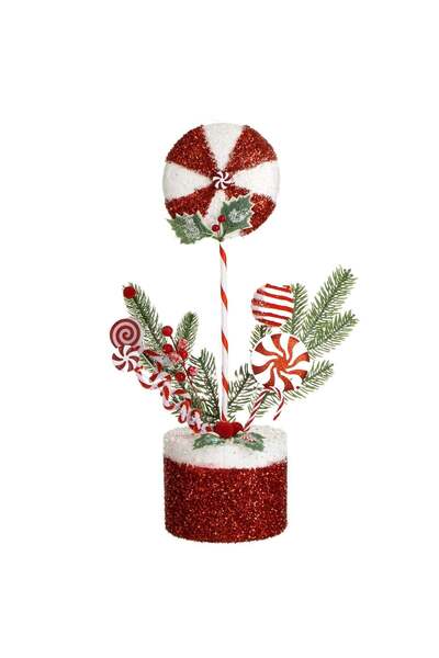 OEM Decoratiune de Craciun Acadele Candy Ramuri Pompon Pomusoare Ø15,5x53cm