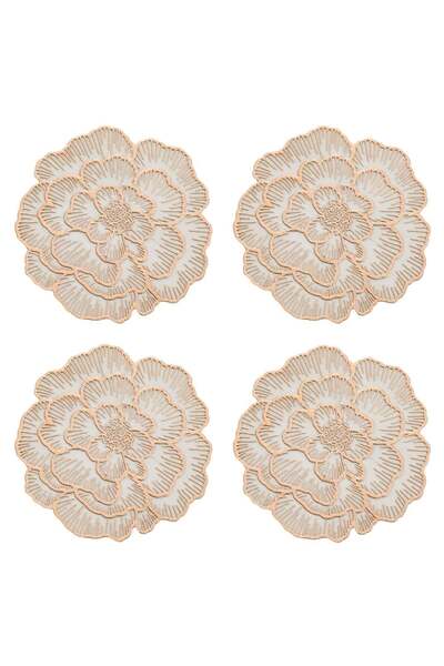 OEM Christmas Cup Holders with Rose Gold Flower Pattern Ø10cm - 4pcs