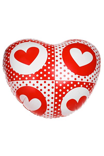 OEM Red Polka Dot Patchwork Inflatable Heart 60cm
