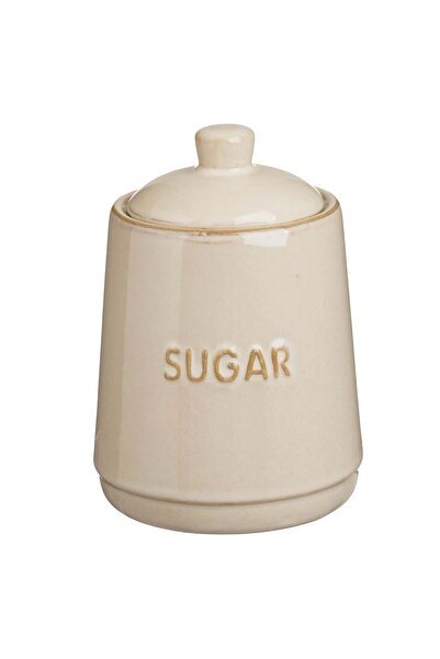 OEM Nordic Style Beige Ceramic Sugar Bowl with Lid 630ml