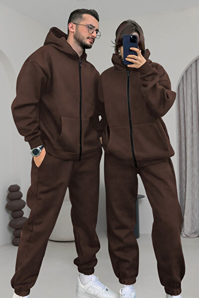 YAKAMEL Ειδικό Βασικό Σετ Φόρμας με Κουκούλα σε Μεγάλο Μέγεθος για Ζευγάρια