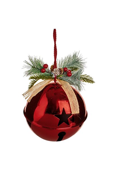 OEM Декоративна коледна камбанка Ø20см с клонка и горски плодове