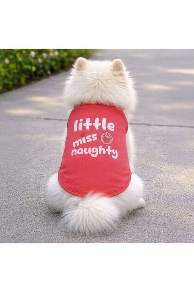 OEM Φούξια μπλουζάκι με με τύπωμα " για μικρά-μεσαία σκυλιά