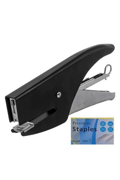 OEM Capsator Negru & Capse de Rezerva Nr. 6/4 - President