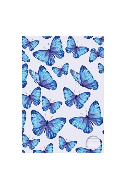 OEM Caiet Studentesc A4 Dictando Coperta Albastra cu Model Fluturi - 60File