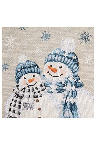 OEM Christmas Decorative Pillow Cover with Embroidered Snowman 40x40cm