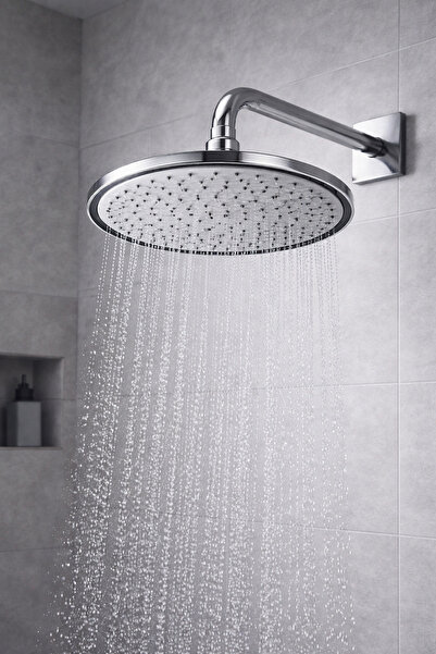 Şahane Pazar Oval Duş Başlığı Geniş Su Akışı Kireç Tutmayan Basınç Artırıcı S...