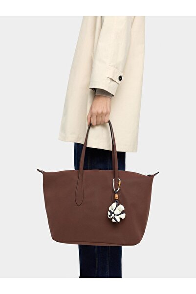 PARFOIS Yumuşak Dokulu Charmlı Shopper Çanta