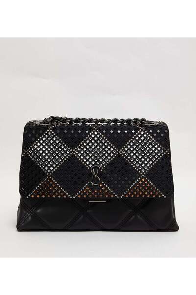 Steve Madden Badalind Women's Black Multicolor Satchel Bag