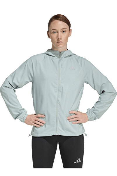 adidas KA0255 سترة نسائية بسحّاب من Run Ess JKT W باللون الأزرق العادي العادي