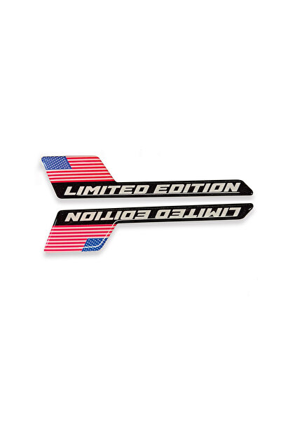 Redline Grafik Amerikan Bayraklı Limited Edition Sticker Arma 2 Adet 3D Unive...