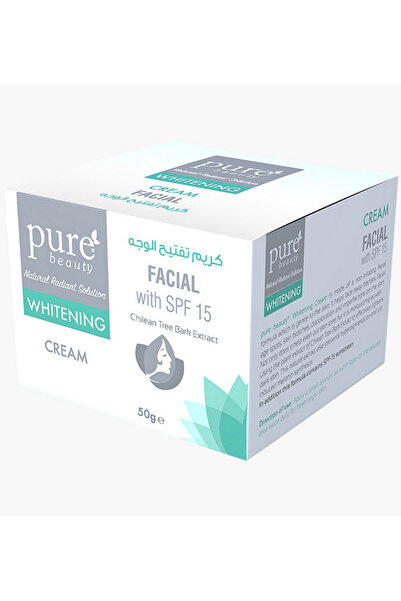 PURE BEAUTY كريم تفتيح البشرة مع عامل حماية من الشمس SPF 15 - 50 غرام