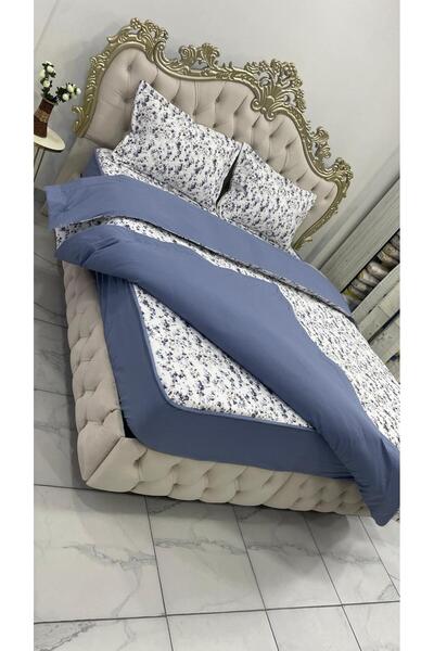 AHSEN TASARIM Kapitone 4 Mevsim Amaçlı Pedli Lastikli Nevresim ve Pike Takımı