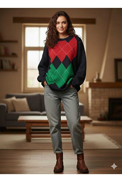 nefes Baklava Patterned Women's Knitting Sweater