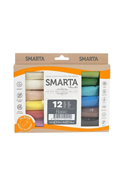 Smarta HAVAYLA KURUYAN MODELLEME HAMURU BASIC SET 12x25g 12 RENK