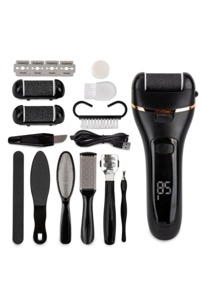 Pink Nails Set de pilă electrică pentru picioare și instrumente de pedichiură...