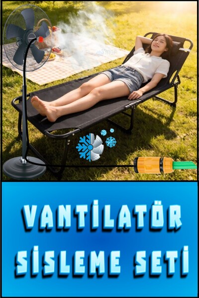 MGF PLAST Mgf Vantilatör Bahçe Sisleme Seti – Nozullu Serinletme Sistemi (Van...