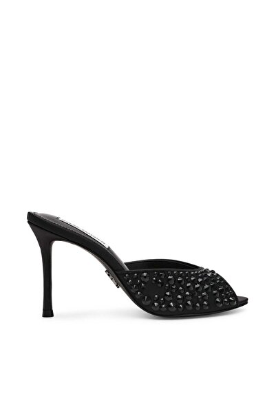 Steve Madden Womens Rollout-R Black Heels