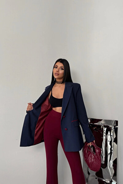 nedo7 Design Jacket Coating Buttoned - Navy Blue