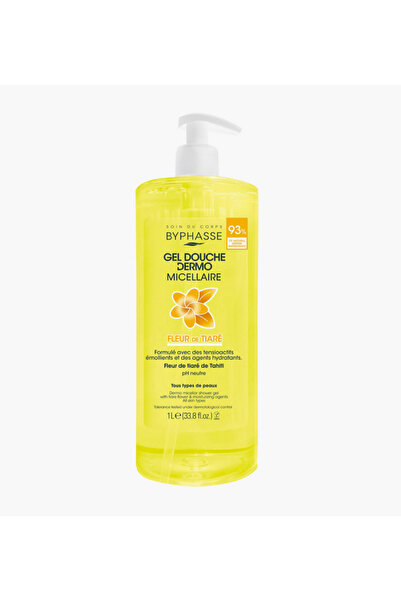 BYPHASSE جل استحمام ديرمو ميسيلار مونوي تياري فلاور - 1 لتر