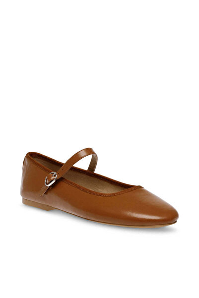 Steve Madden Womens Vinetta Brown Ballerinas