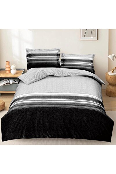 OEM 4-piece bed linen with elastic, Super Design Pucioasa, striped pattern, g...