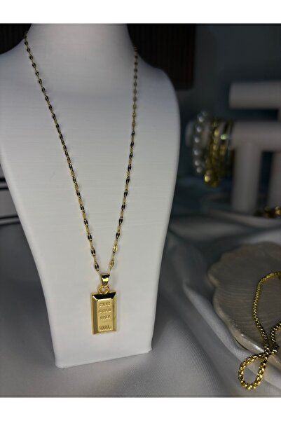 Çelik Külçe Kolye -316L Çelik-Kararmaz-Alerji Yapmaz