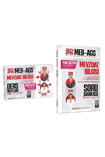 İndeks Akademi 2026 MEB-AGS Mevzuat Bilgisi Video Ders Notları + Soru Bankası...